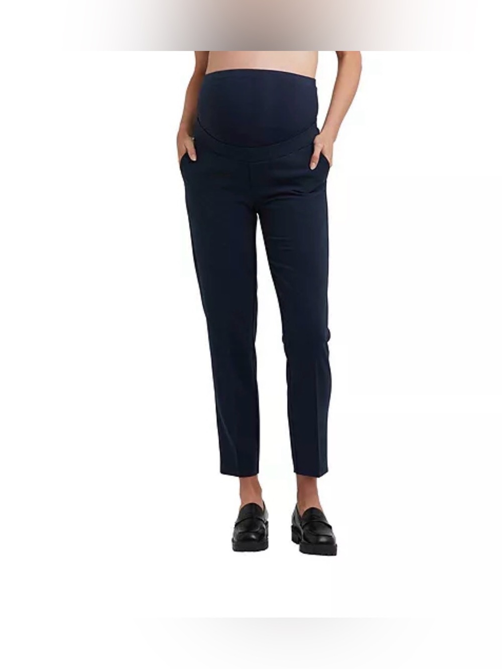 Ripe Maternity Alexa Classic Crop Navy Pants Size M NWT